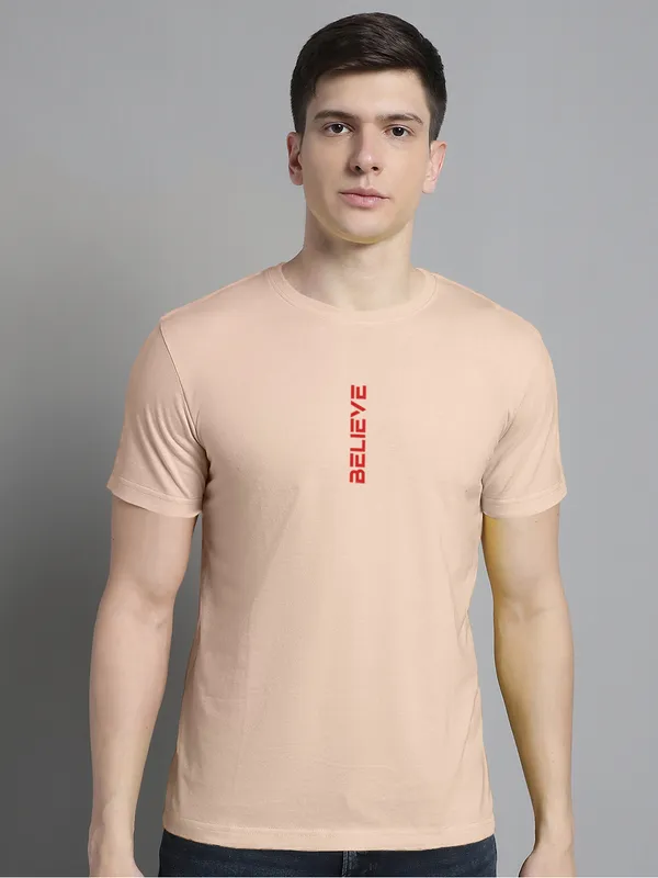 Pack_of_2_Red_&_Coral_Cotton_Rib_Trimmed_Neckline_Printed_T-Shirt_For_Men