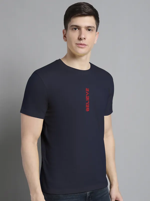 Navy_Blue_Cotton_Believe_Print_Round_Neck_T-Shirt_For_Men