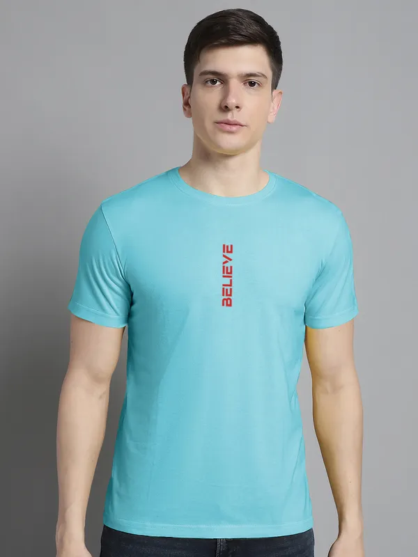 Pack_of_2_Turquoise_Blue_&_Sea_Green_Cotton_Rib_Trimmed_Neckline_Printed_T-Shirt_For_Men