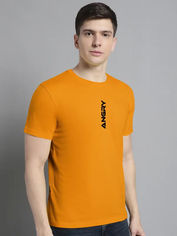 Mustard_Cotton_Angry_Print_Round_Neck_T-Shirt_For_Men