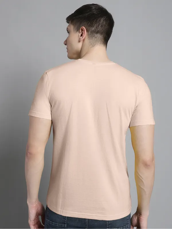Coral_Cotton_Angry_Print_Round_Neck_T-Shirt_For_Men