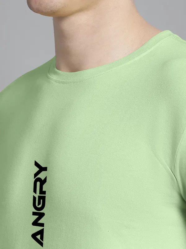 Sea_Green_Cotton_Angry_Print_Round_Neck_T-Shirt_For_Men