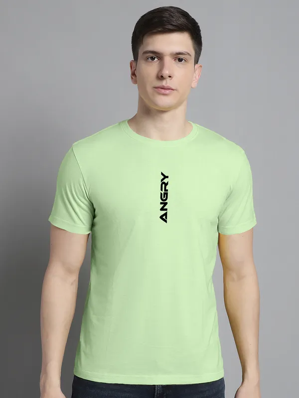 Pack_of_2_Sea_Green_&_Grey_Cotton_Rib_Trimmed_Neckline_Printed_T-Shirt_For_Men