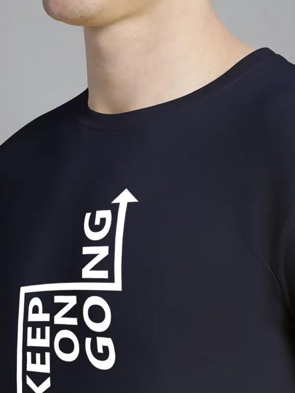 Navy_Blue_Cotton_Keep_On_Going_Print_Round_Neck_T-Shirt_For_Men