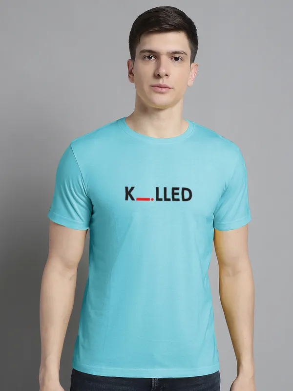 Pack_of_2_Turquoise_Blue_&_Red_Cotton_Rib_Trimmed_Neckline_Printed_T-Shirt_For_Men