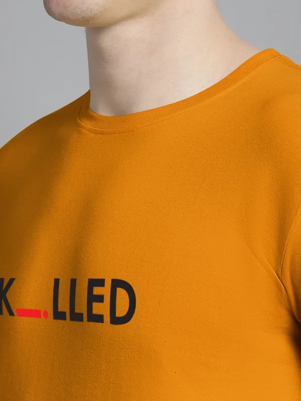 Mustard_Cotton_Killed_Print_Round_Neck_T-Shirt_For_Men