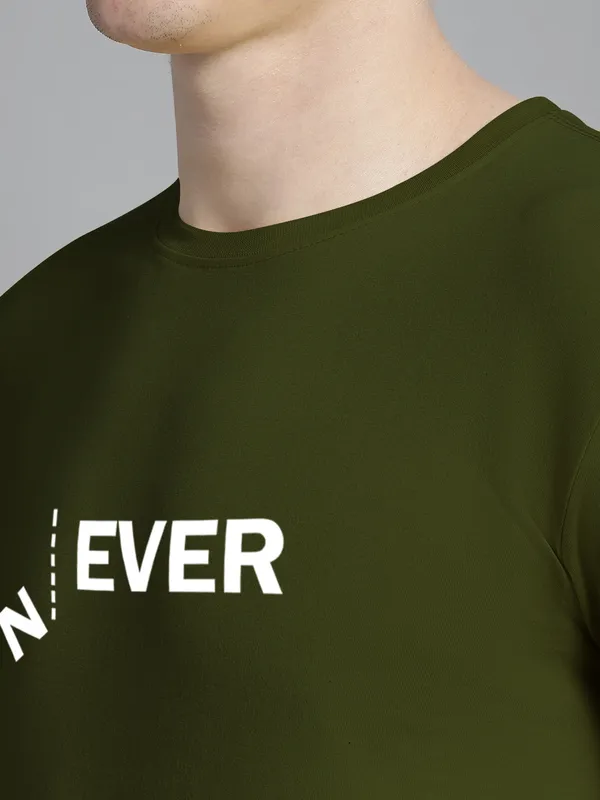 Pack_of_2_Blue_&_Olive_Green_Cotton_Rib_Trimmed_Neckline_Printed_T-Shirt_For_Men