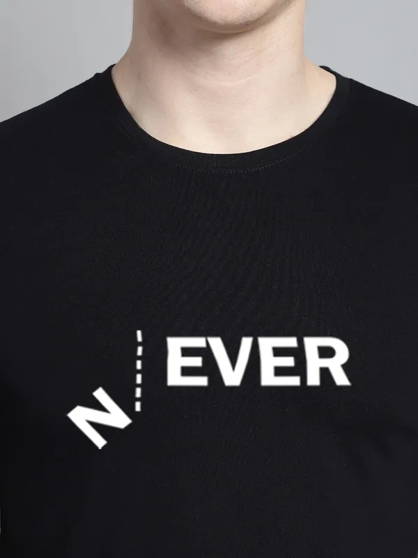 Black_Cotton_Never_Print_Round_Neck_T-Shirt_For_Men