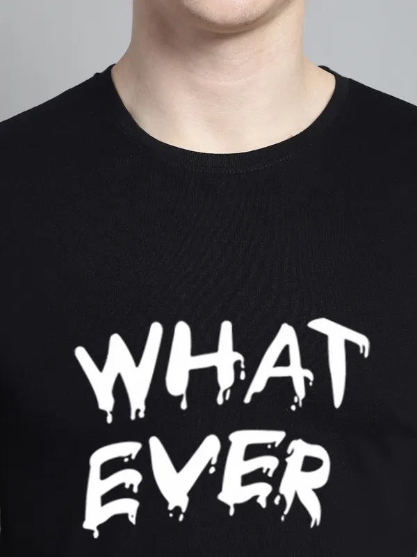 Black_Cotton_What_Ever_Print_Round_Neck_T-Shirt_For_Men