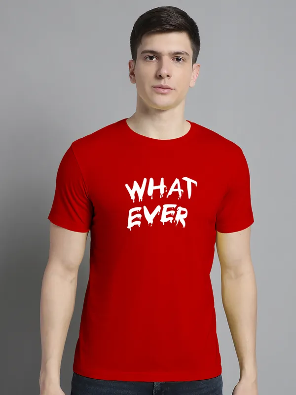 Pack_of_2_Red_&_Coral_Cotton_Rib_Trimmed_Neckline_Printed_T-Shirt_For_Men