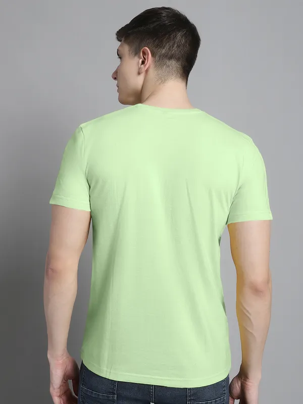 Sea_Green_Cotton_Mahadev_Print_Round_Neck_T-Shirt_For_Men