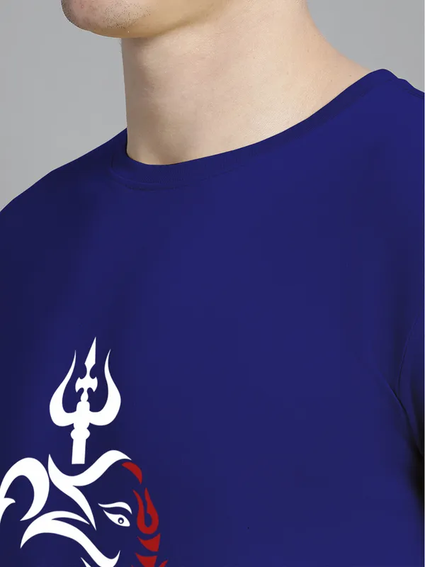 Blue_Cotton_Om_Print_Round_Neck_T-Shirt_For_Men