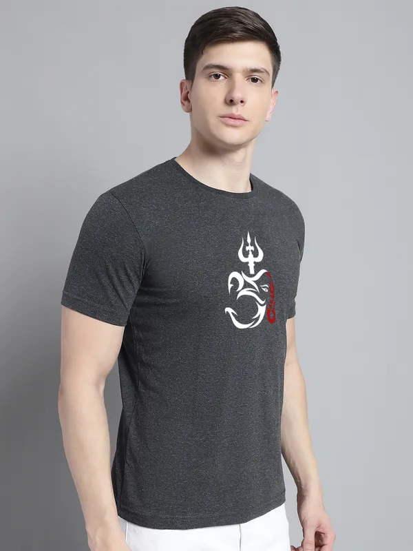 Grey_Cotton_Om_Print_Round_Neck_T-Shirt_For_Men