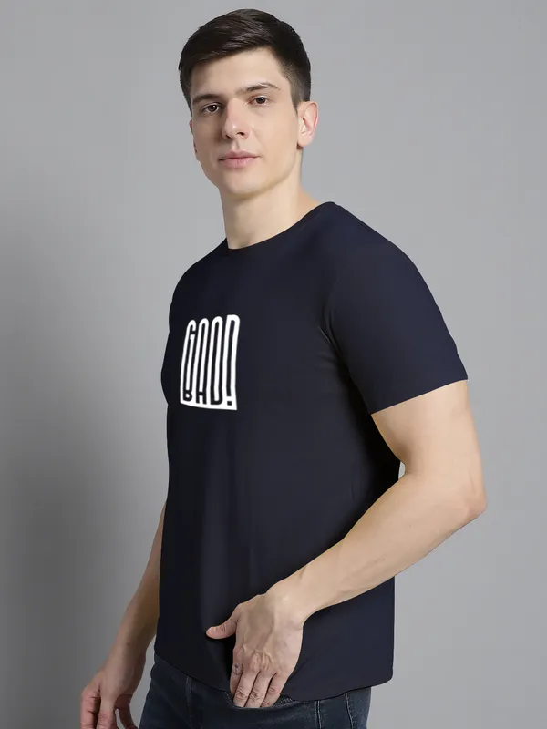 Navy_Blue_Cotton_Good_Bad_Print_Round_Neck_T-Shirt_For_Men