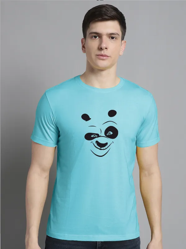 Pack_of_2_Turquoise_Blue_&_Sea_Green_Cotton_Rib_Trimmed_Neckline_Printed_T-Shirt_For_Men