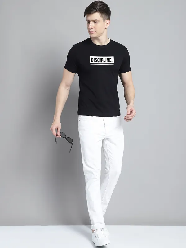 Black_Cotton_Discipline_Print_Round_Neck_T-Shirt_For_Men