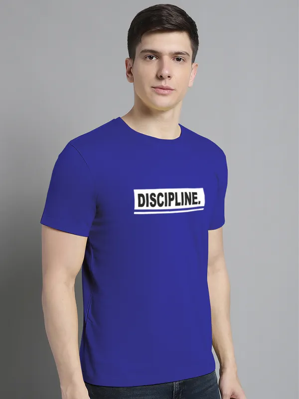 Blue_Cotton_Discipline_Print_Round_Neck_T-Shirt_For_Men