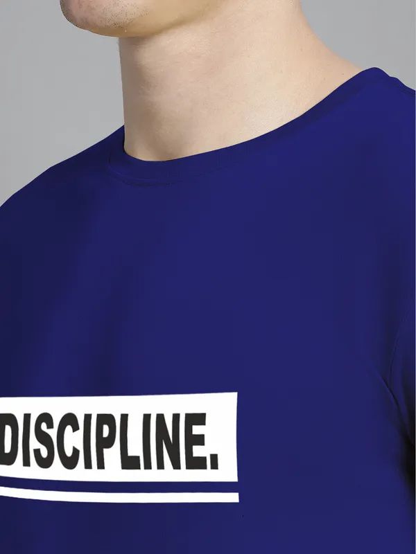 Blue_Cotton_Discipline_Print_Round_Neck_T-Shirt_For_Men