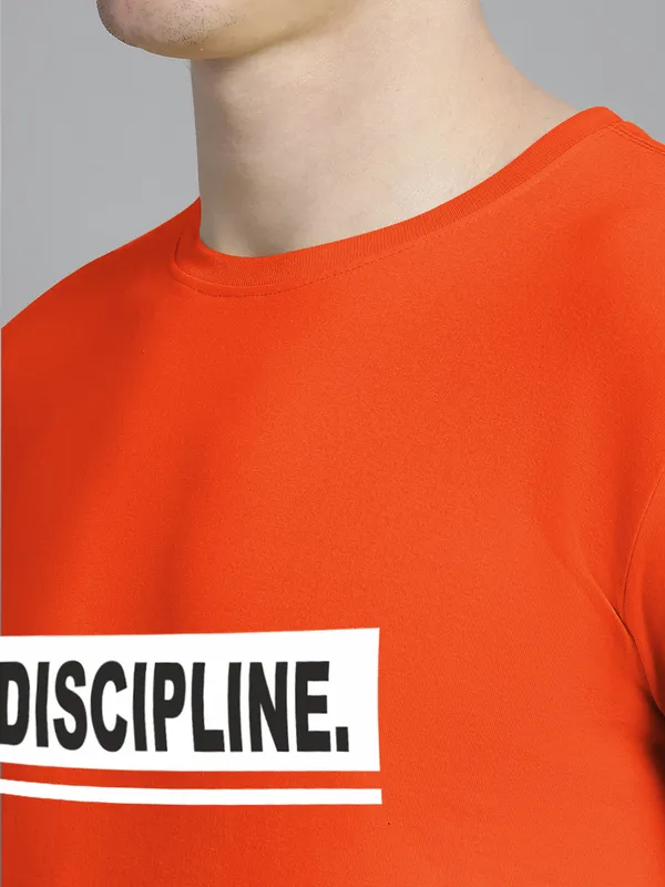Orange_Cotton_Discipline_Print_Round_Neck_T-Shirt_For_Men