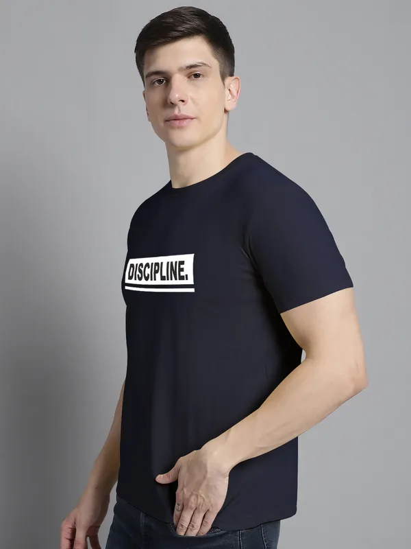 Navy_Blue_Cotton_Discipline_Print_Round_Neck_T-Shirt_For_Men