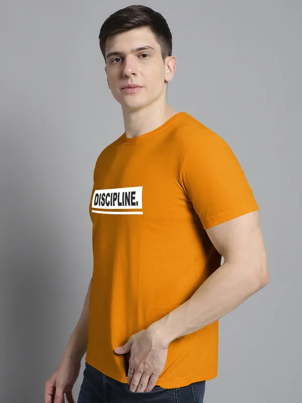 Mustard_Cotton_Discipline_Print_Round_Neck_T-Shirt_For_Men