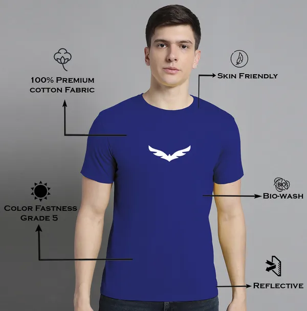 Pack_of_2_Navy_Blue_&_Blue_Cotton_Rib_Trimmed_Neckline_Printed_T-Shirt_For_Men