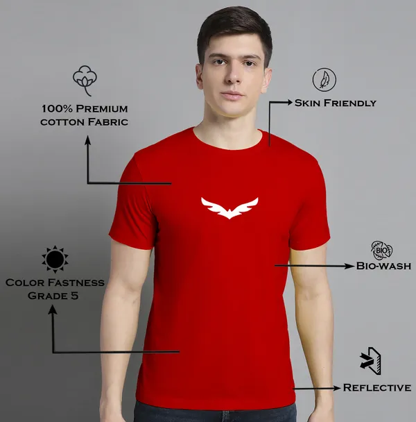 Pack_of_2_Dark_Grey_&_Red_Cotton_Rib_Trimmed_Neckline_Printed_T-Shirt_For_Men