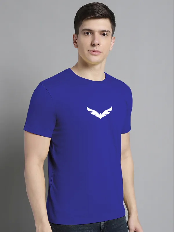 Blue_Cotton_Bat_Print_Round_Neck_T-Shirt_For_Men