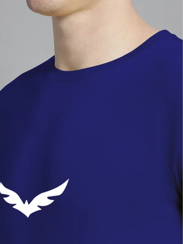 Blue_Cotton_Bat_Print_Round_Neck_T-Shirt_For_Men