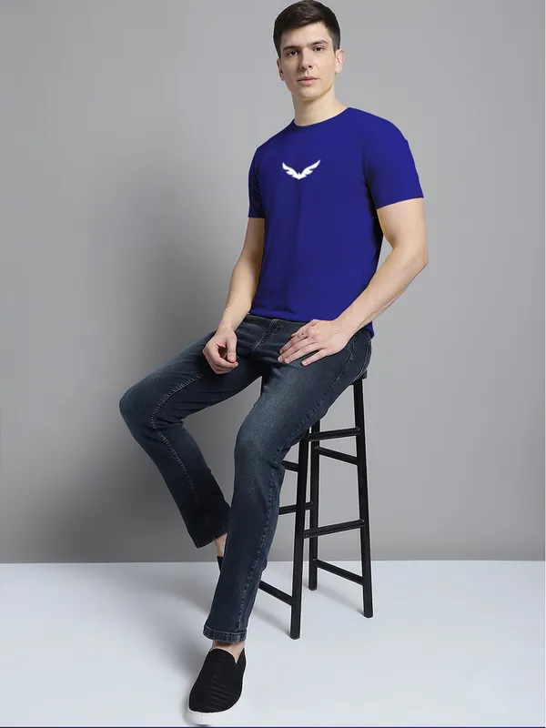 Blue_Cotton_Bat_Print_Round_Neck_T-Shirt_For_Men