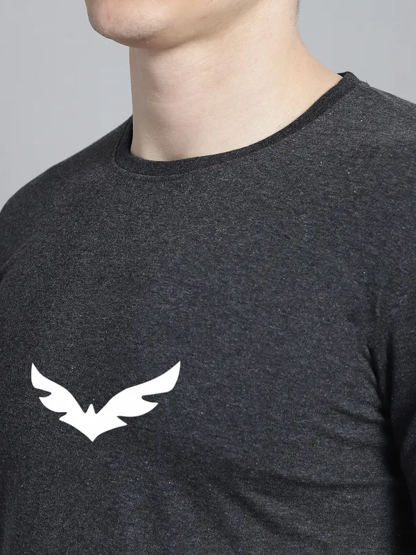 Grey_Cotton_Bat_Print_Round_Neck_T-Shirt_For_Men