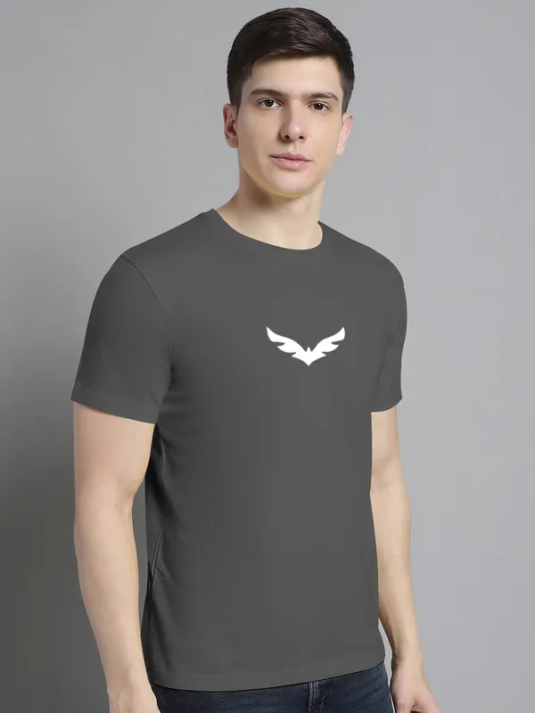 Grey_Cotton_Bat_Print_Round_Neck_T-Shirt_For_Men