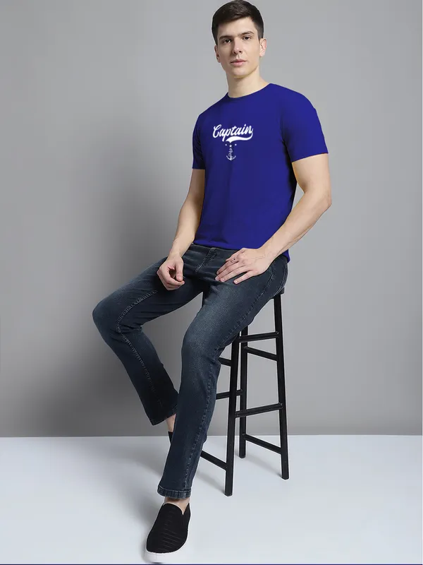 Blue_Cotton_Captain_Print_Round_Neck_T-Shirt_For_Men