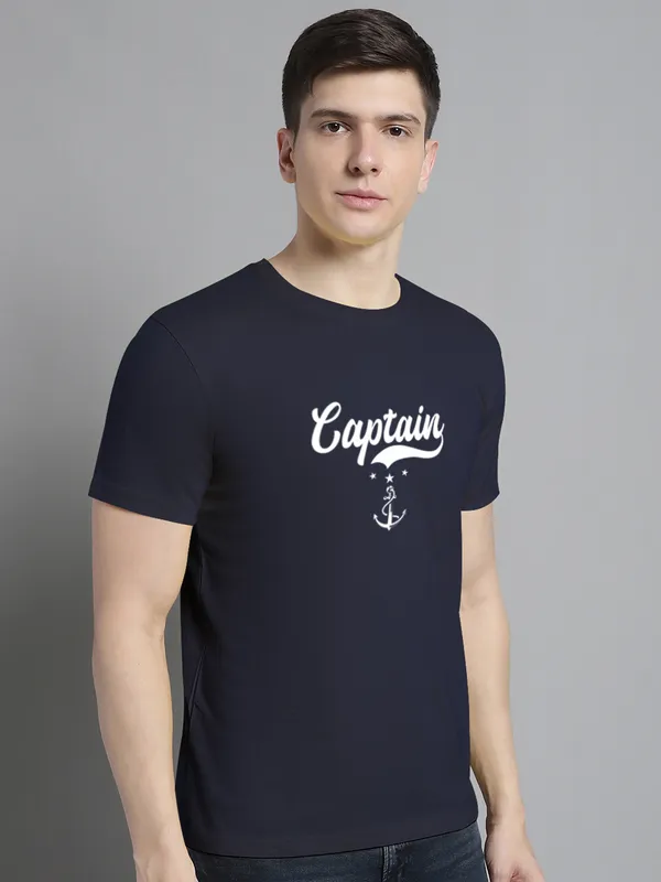 Navy_Blue_Cotton_Captain_Print_Round_Neck_T-Shirt_For_Men