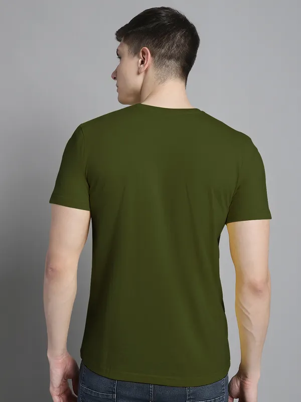 Olive_Green_Cotton_Captain_Print_Round_Neck_T-Shirt_For_Men