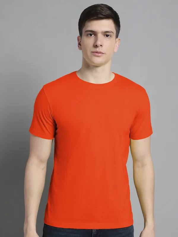 Pack_of_2_White_&_Orange_Cotton_Round_Neck_T-Shirt_For_Men