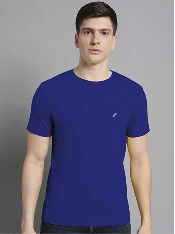 Pack_of_2_Blue_&_Navy_Blue_Cotton_Round_Neck_T-Shirt_For_Men