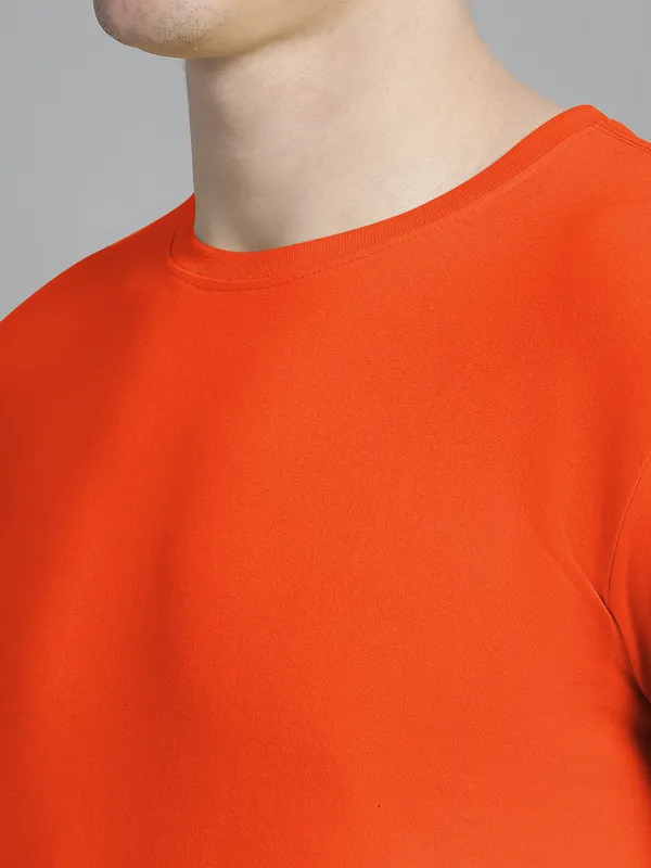 Pack_of_2_Orange_&_Grey_Cotton_Round_Neck_T-Shirt_For_Men