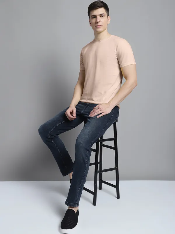 Pack_of_2_Maroon_&_Coral_Cotton_Round_Neck_T-Shirt_For_Men