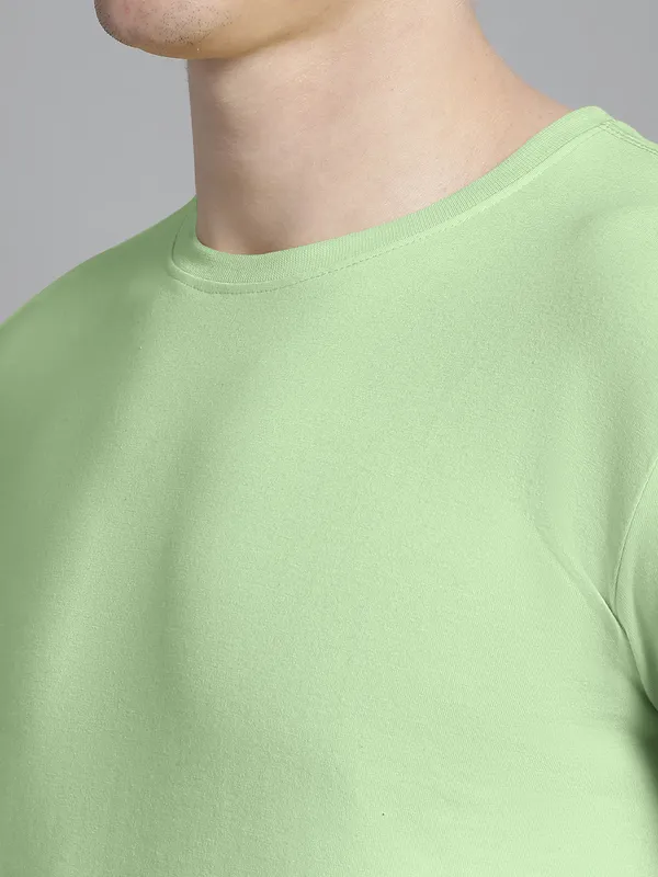 Pack_of_2_Sea_Green_&_Olive_Green_Cotton_Round_Neck_T-Shirt_For_Men