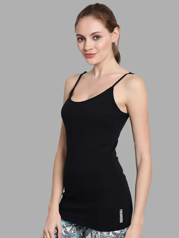 Black_Cotton_Rib_Camisole_For_Women