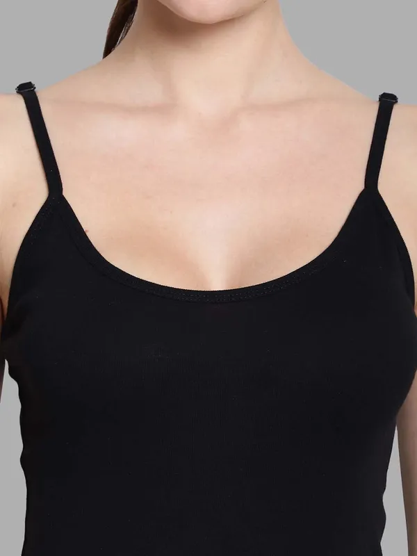 Black_Cotton_Rib_Camisole_For_Women