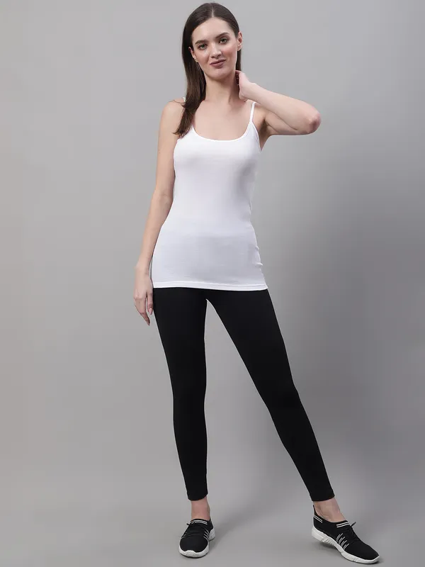 White_Cotton_Rib_Camisole_For_Women