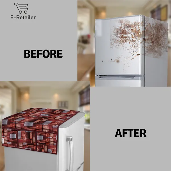 6_Pcs_Of_Cover_Appliances_Cover_Combo_Set_of_(1_Pc._Fridge_Top_Cover_+_1_Pc._Fridge_Handle_Cover_+_1_Pc._Microwave_Oven_Cover_+_6_Pcs._Fridge_Mat_+_1_Pc._Wall_Hanging_Storage_Organizer)