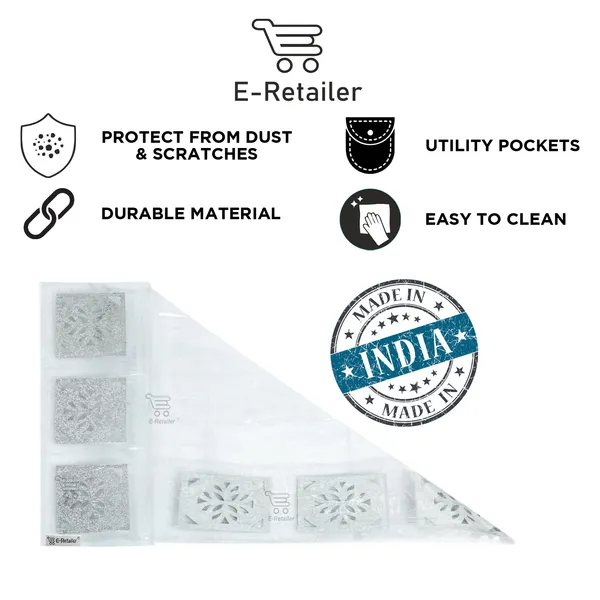 Refrigerator/Fridge_Top_Cover_With_6_Utility_Pockets_(Material-PVC,_Color-Transparent_Gray,_Size-39x22_Inches)