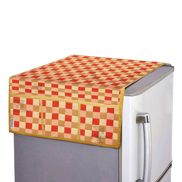 3-Layered_Refrigerator/Fridge_Top_Cover_With_6_Utility_Pockets_(Material-Cotridge,_Color-Golden,_Size-39x21_Inches)