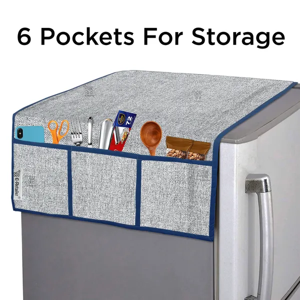3-Layered_Refrigerator/Fridge_Top_Cover_With_6_Utility_Pockets_(Material-Jute,_Color-Gray,_Size-39x21_Inches)