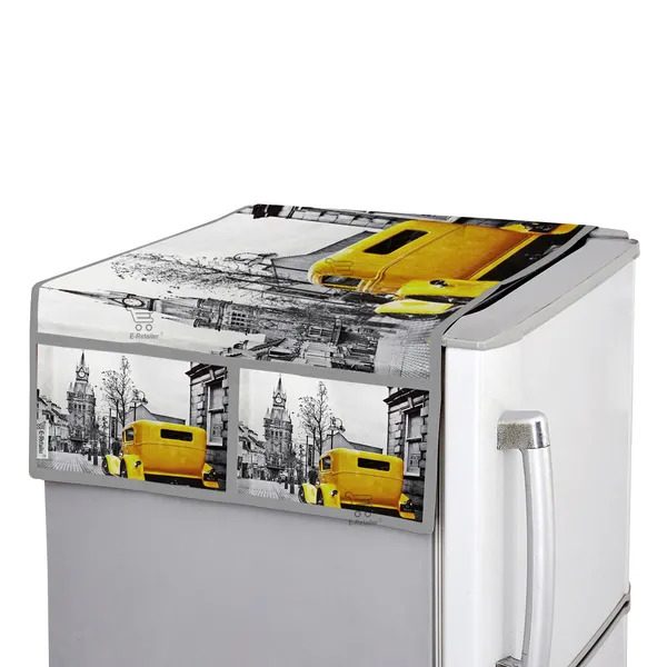3-Layered_Refrigerator/Fridge_Top_Cover_With_4_Utility_Pockets_(Material-Jute,_Color-Yellow,_Size-39x21_Inches)