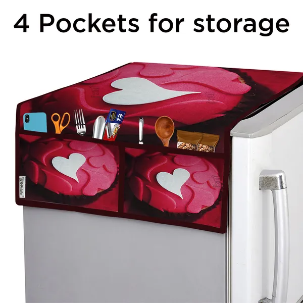 3-Layered_Refrigerator/Fridge_Top_Cover_With_4_Utility_Pockets_(Material-Jute,_Color-Red,_Size-39x21_Inches)