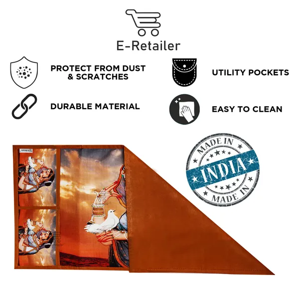 3-Layered_Refrigerator/Fridge_Top_Cover_With_4_Utility_Pockets_(Material-Jute,_Color-Multi,_Size-39x21_Inches)